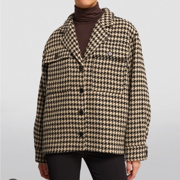Anine Bing Jackets & Blazers - ANINE BING  Single-breasted Houndstooth Jacket In Brown Anine Bing Flynn x small